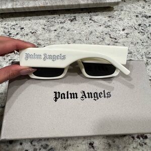 Palm Angels Ivory Sunglasses with Black Lenses
